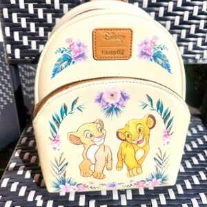 Loungefly Kids Lion King Cream Backpack NWT